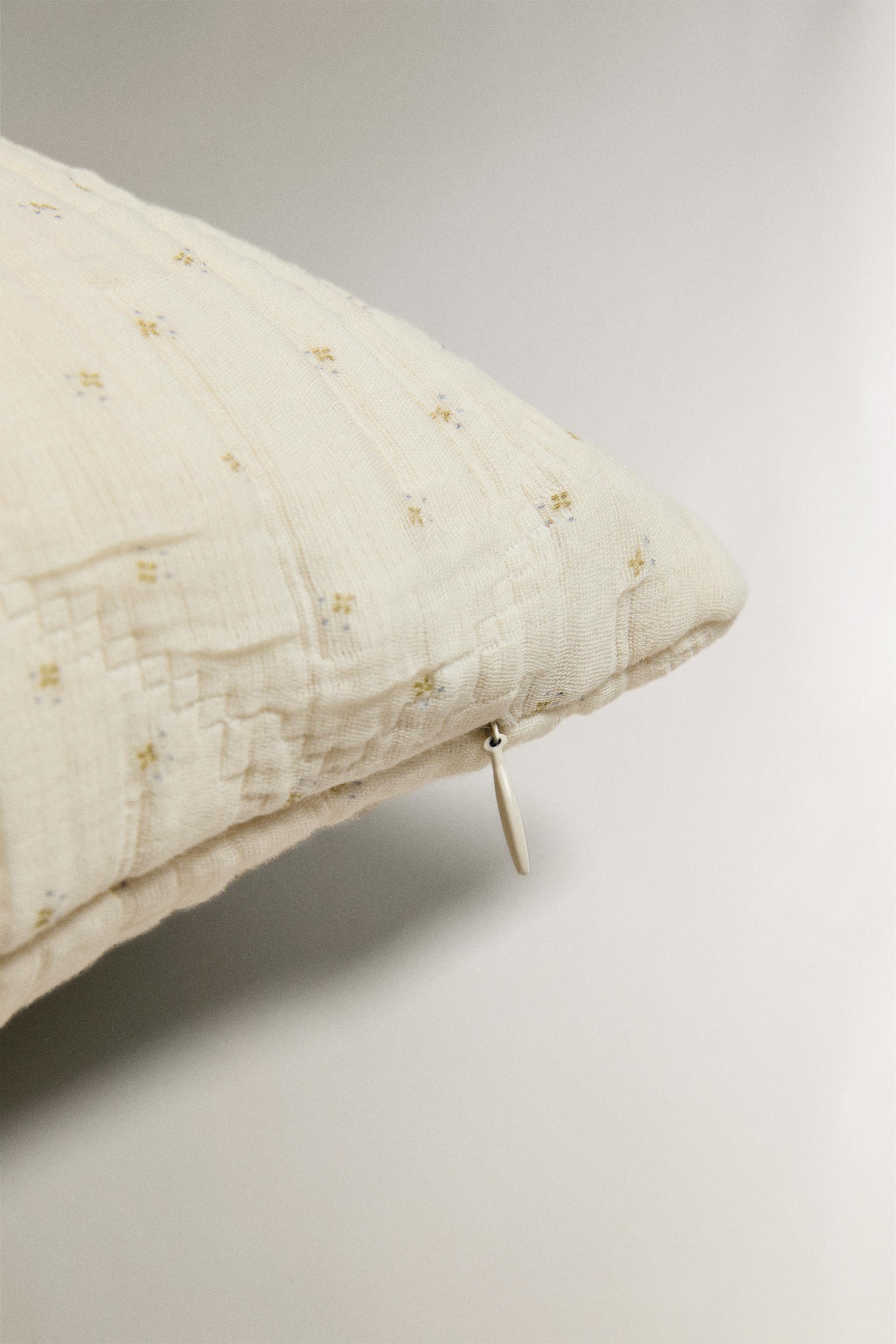 KIDS' CHIFFON FLORAL THROW PILLOW COVER